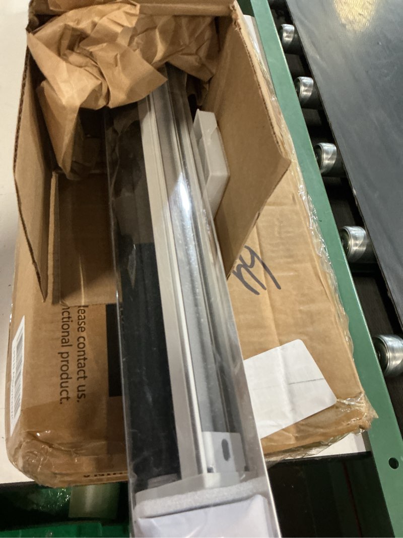 Condition photo showing As Is for shademoon cordless blackout window roller shades, pull down spring system indoor blinds, room darkening waterproof uv blocking thermal insulated fabric for home office (black, width 29", height 72") black 29"w x 72"h