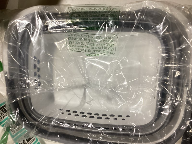 Condition photo showing Good Condition for SAMMART 42L (11 gallon) Collapsible Plastic Laundry Basket - Foldable Pop Up Storage Container/Organizer - Portable Washing Tub - Space Saving Hamper/Basket (1, White/Grey) 1 White/Grey