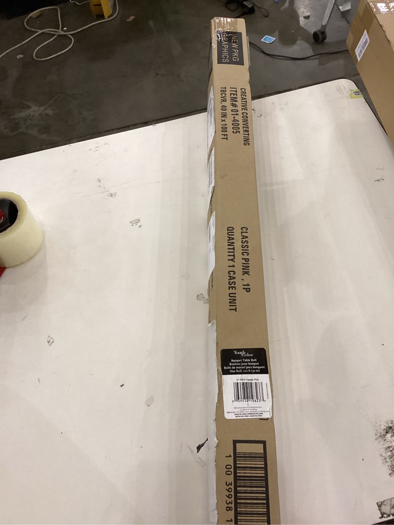 Condition photo showing New/Like New for Creative Converting Roll Plastic Table Cover, 100-Feet, Classic Pink