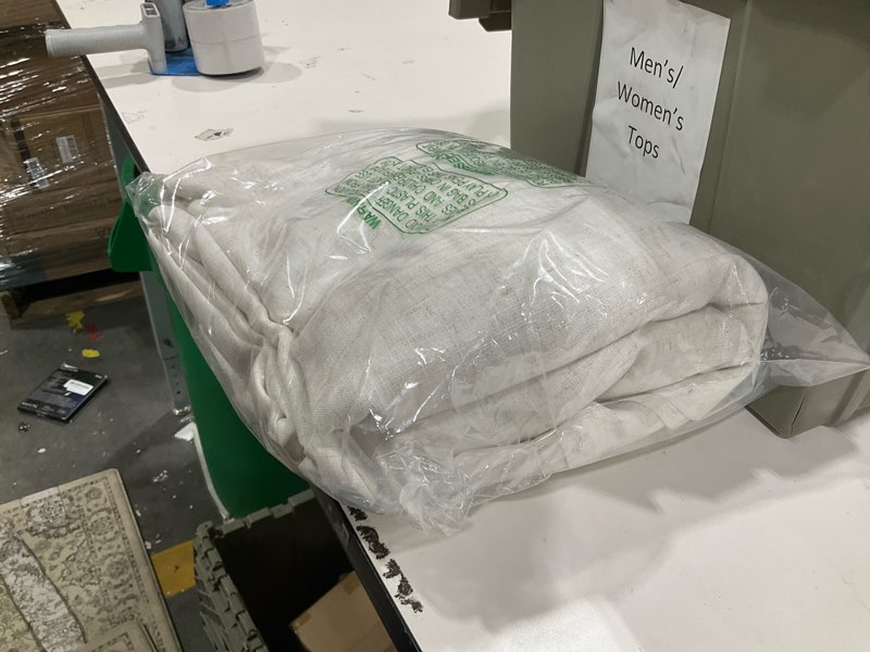 Condition photo showing Good Condition for Extra Long Curtains 120 inch Length 2 Panels Back Tab Neutral Farmhouse Drapes Light Filtering Semi Sheer Linen Curtain 120 inches Long for Floor to Ceiling Window Patio Sliding Door Cream 10 FT 52"W x 120"L (Pack of 2) Natural