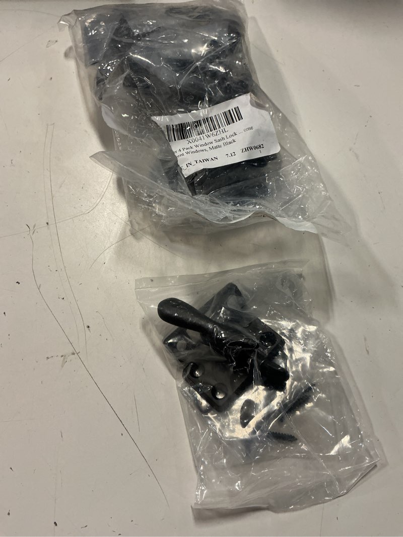 Condition photo showing Good Condition for hicarer 4 pack matte black casement window lock latches 1-7/8 inch zinc alloy window sash lock latch replacement for home casement windows hardware matte black 4