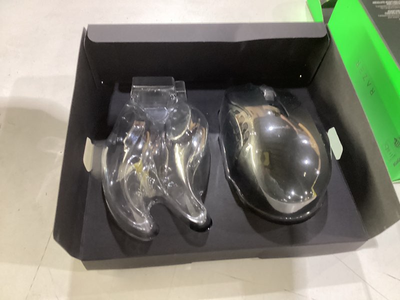 Condition photo showing As Is for Missing adapters  Naga V2 Pro Wireless MMO Gaming Mouse: 19+1 Programmable Buttons w/Swappable Side Plates - HyperScroll Pro Wheel - Focus Pro 30K Optical Sensor - Optical Mouse Switches Gen-3-300 Hr Battery