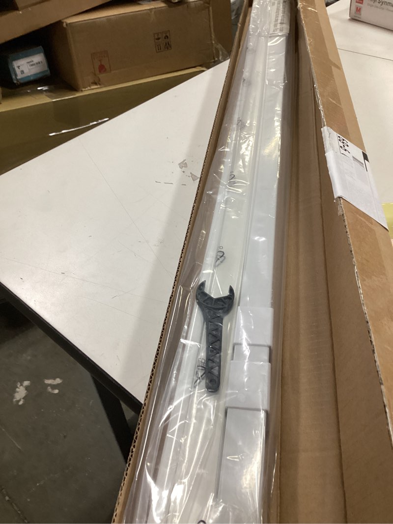 Condition photo showing Good Condition for LazBlinds Cordless Cellular Shades, No Tools No Drill Light Filtering Honeycomb Shades Pleated Blinds for Windows, 46'' W x 48'' H, White Light Filtering-white 46'' W x 48'' H