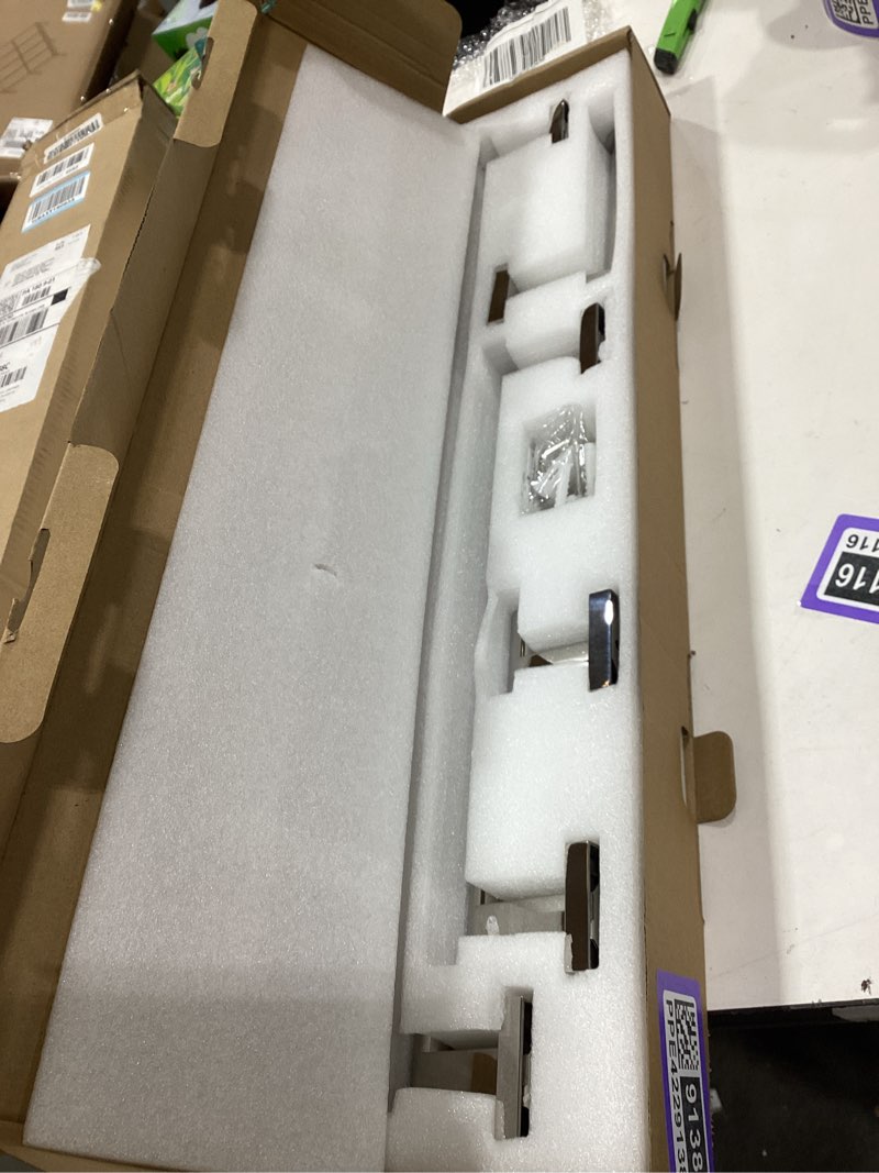 Condition photo showing New/Like New for Suyar Bathroom Accessories Set Polished Chrome, SUS 304 Stainless Steel Bathroom Hardware Set 4 Pieces, Include Robe Hook, Toilet Paper Holder, Hand Towel Holder, Towel Bar, Wall Mounted
