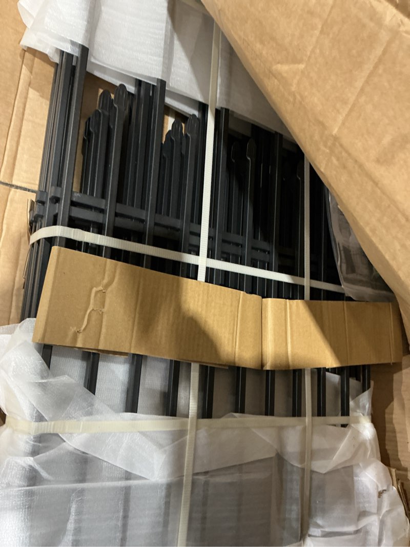 Condition photo showing Good Condition for 8 panels no dig decorative garden fence, 40in(h)×17.6ft(l) heavy-duty rustproof metal panels, outdoor dog barrier for yard & patio, landscape, border| portable temporary fencing 8 panels-40 in(h) x 17.6 ft(l)