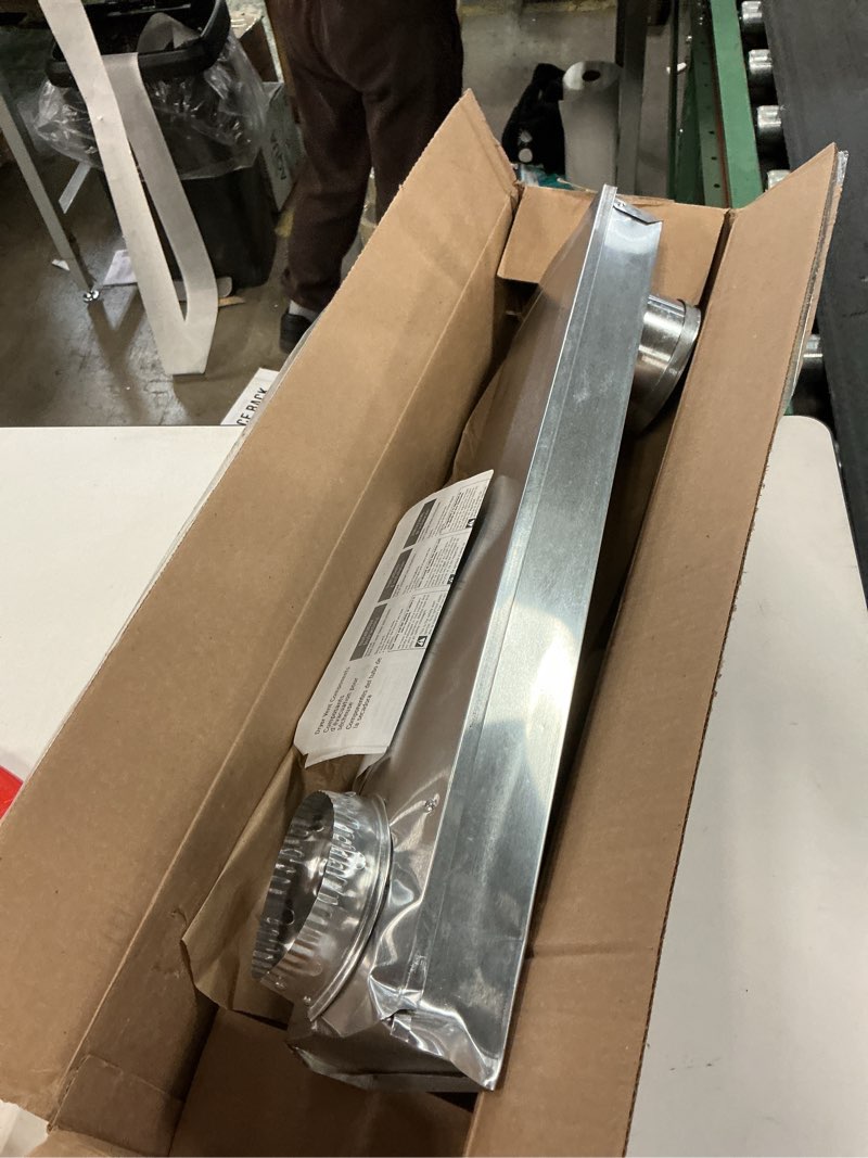 Condition photo showing As Is for 4" Periscope Dryer Vent, Upgraded 29-45" Adjustable Telescoping Dryer Vent, Stainless Steel Slim Flat Design for Tight Spaces, Low Profile Dryer Vent Kit with Foil Tape, Fits Laundry Venting 29"-45"