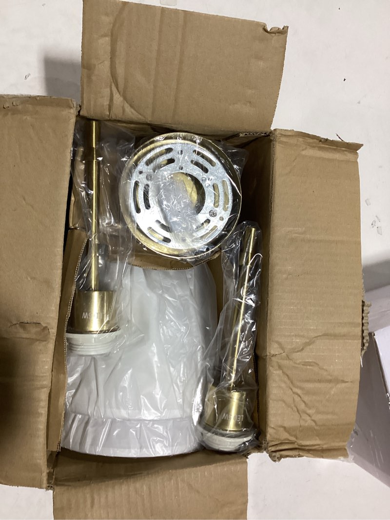 Condition photo showing As Is for depuley battery operated wall sconce: set of 2 wireless wall lights with 10000mah dimmable bulbs and remote for bedroom - rechargeable 15 colors gold wall lamp for living room hallway gold 24 inch set of 2