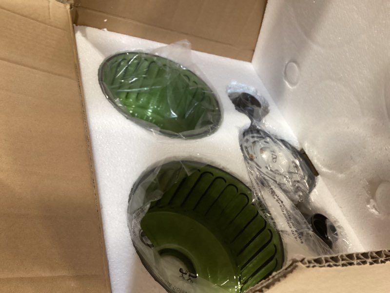Condition photo showing Good Condition for bathroom light fixtures mid century wall sconce 2-lights with green striped shade glass wall mount light modern vanity lights for over mirror bedroom hallway overhead jade green-2
