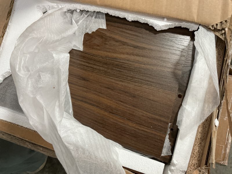 Condition photo showing Good Condition for walker edison harper modern 4 door herringbone tv stand for tvs up to 80 inches 70 inch dark walnut
