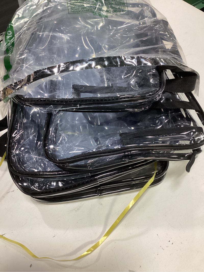 Condition photo showing As Is for hedume set of 97clear makeup bags, tsa approved clear toiletry bag set, waterproof pvc with zipper handle portable travel luggage pouch