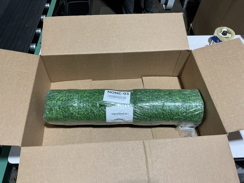 Condition photo showing New/Like New for Ottomanson Artificial Grass Outdoor Runner Rug 2'7" x 10' – Waterproof Astro Turf with Drainage Holes – Patio & Lawn Decoration, Easy-Clean Dog Grass Mat Low Pile - 2 ft 7 in Wide 10-ft