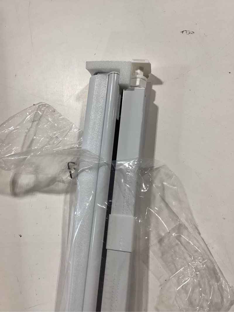 Condition photo showing Good Condition for unishades no tools no drill cordless blackout roller shades for indoor windows, easy to install, darkens rooms, blocks heat, and protects against uv rays, window size 20” w × 48" h white blackout - white 20" w × 48" h