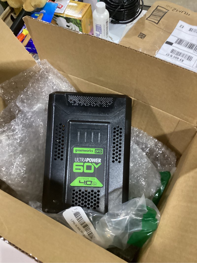 Condition photo showing New/Like New for Greenworks 60V 4.0AH High Current (HC) Battery | Provides Fade-Free Power for Maximum Performance | Compatible with 75+ 60V Greenworks Tools 60V 4.0Ah Battery