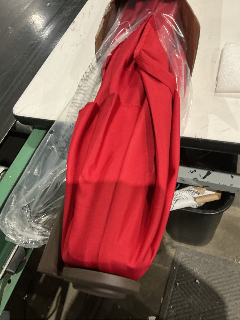 Condition photo showing As Is for areshark 9ft half patio umbrella, outdoor wall umbrella with crank & 5 sturdy ribs, table 1/2 umbrella patio for garden, deck, balcony and pool, red red 9ft(no lights)