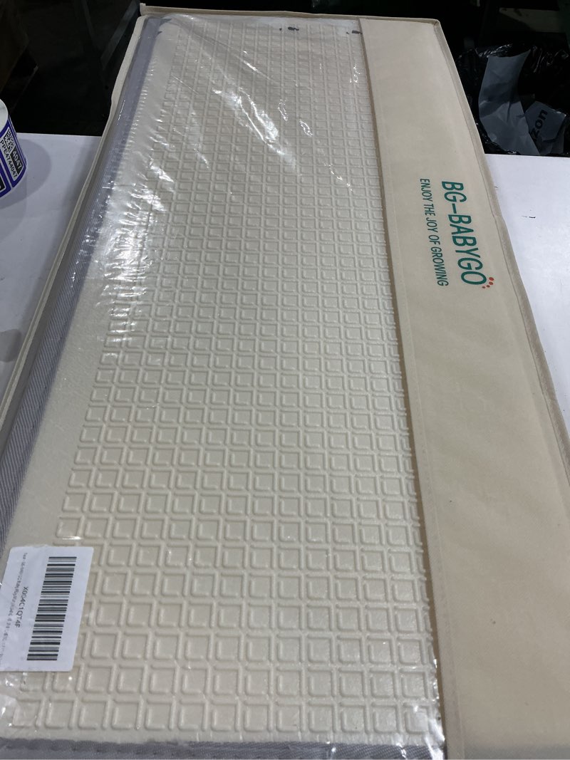 Condition photo showing New/Like New for baby play mat, 0.6" foam thicker baby playmats, large foldable 78"x70" play mat for babies, waterproof & reversible baby mat for floor, crawling baby mat for indoor&outdoor&travel(70*78*0.6) city&bus 70*78*0.6