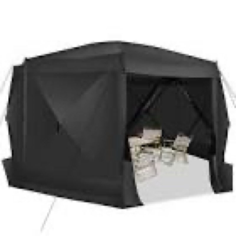 cobizi 15x15ft pop up gazebo screen tent screen house for camping, screen room with mosquito netting