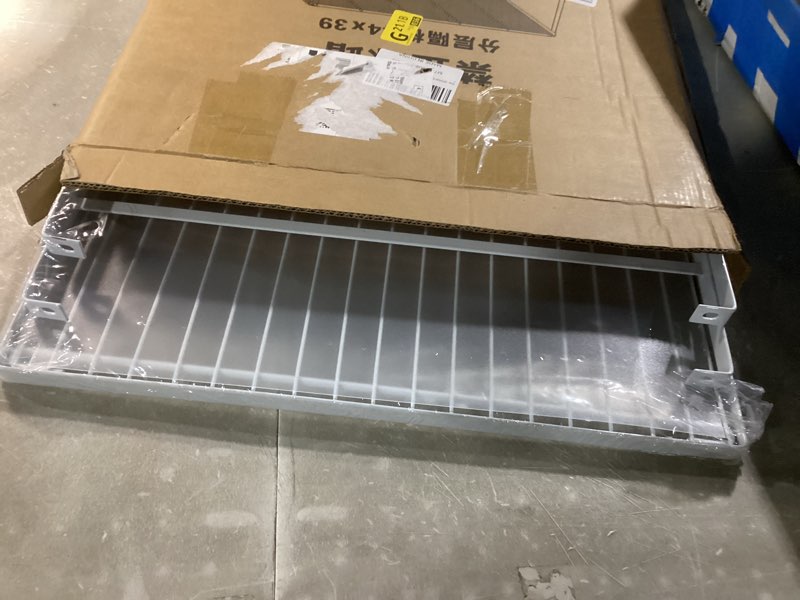Condition photo showing Good Condition for kitchen cabinet storage shelf stackable wire spice rack organizer heavy duty space saver for bathroom bedroom closet laundry room office countertop - white, pack 1 15.35'' x 17.32'' x 12''