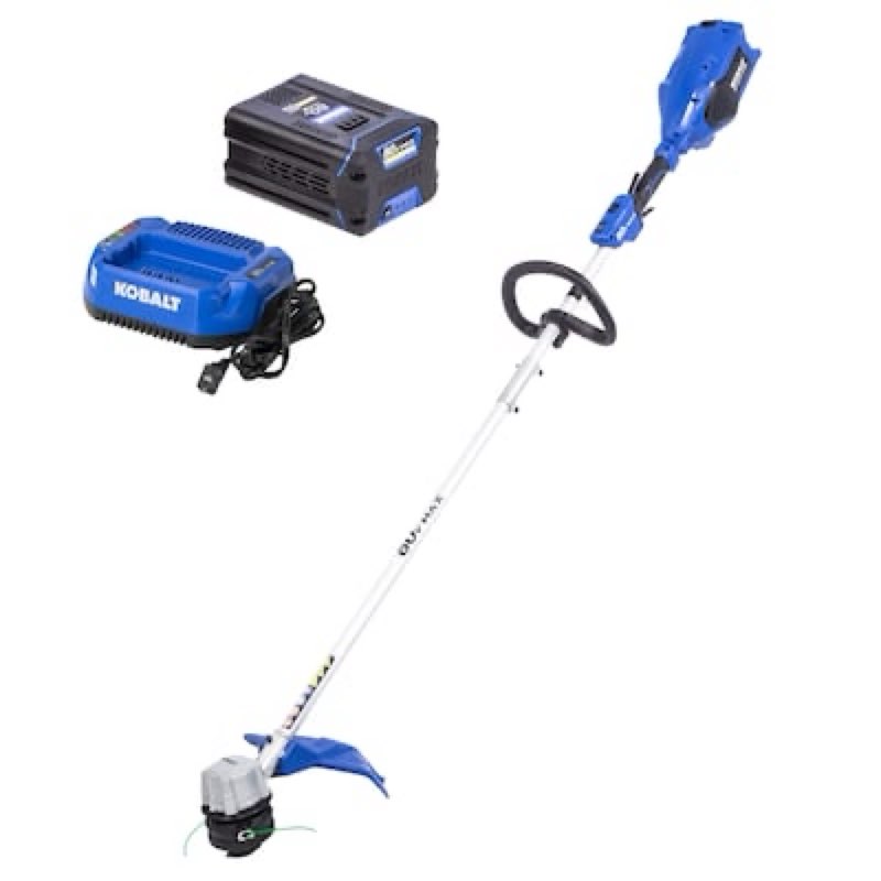 kobalt 80-volt 16-in straight shaft battery string trimmer 2.5 ah (battery included) (charger included)