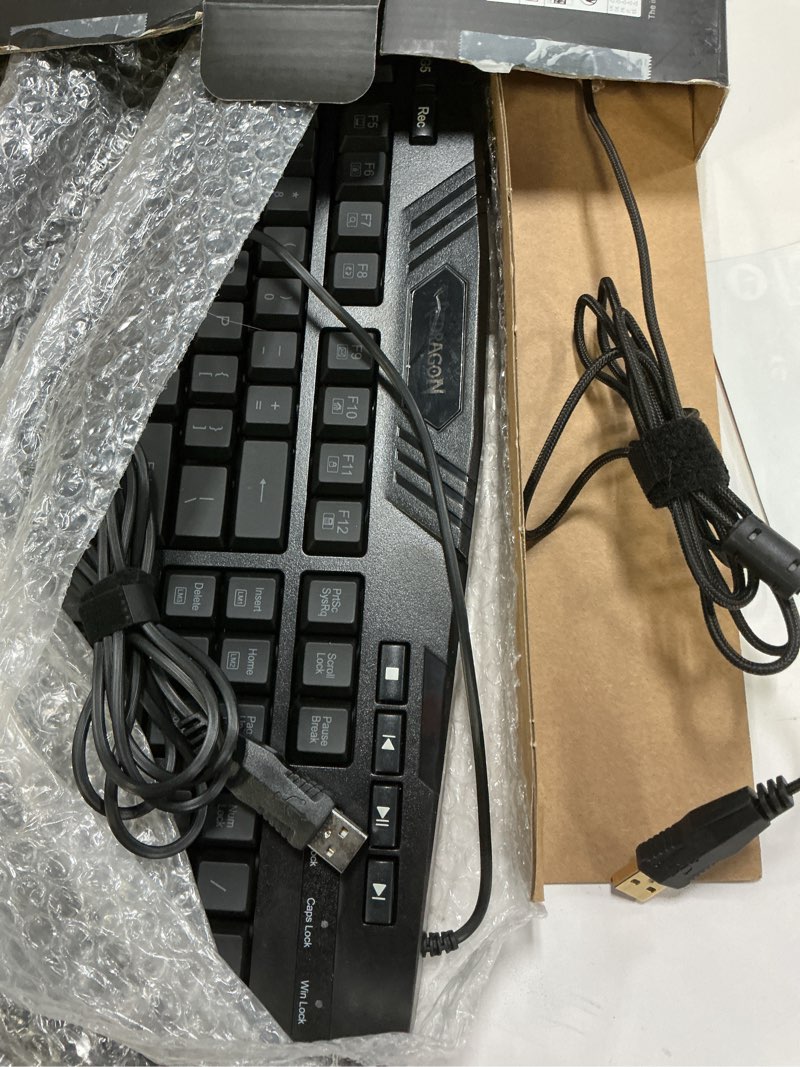 Condition photo showing As Is for Redragon S101-3 PRO Gaming Keyboard and Mouse, RGB Backlit Programmable Keyboard Mouse with Software, Independent Macro Record Keys, Value Combo Set, New Update Version Wired Black