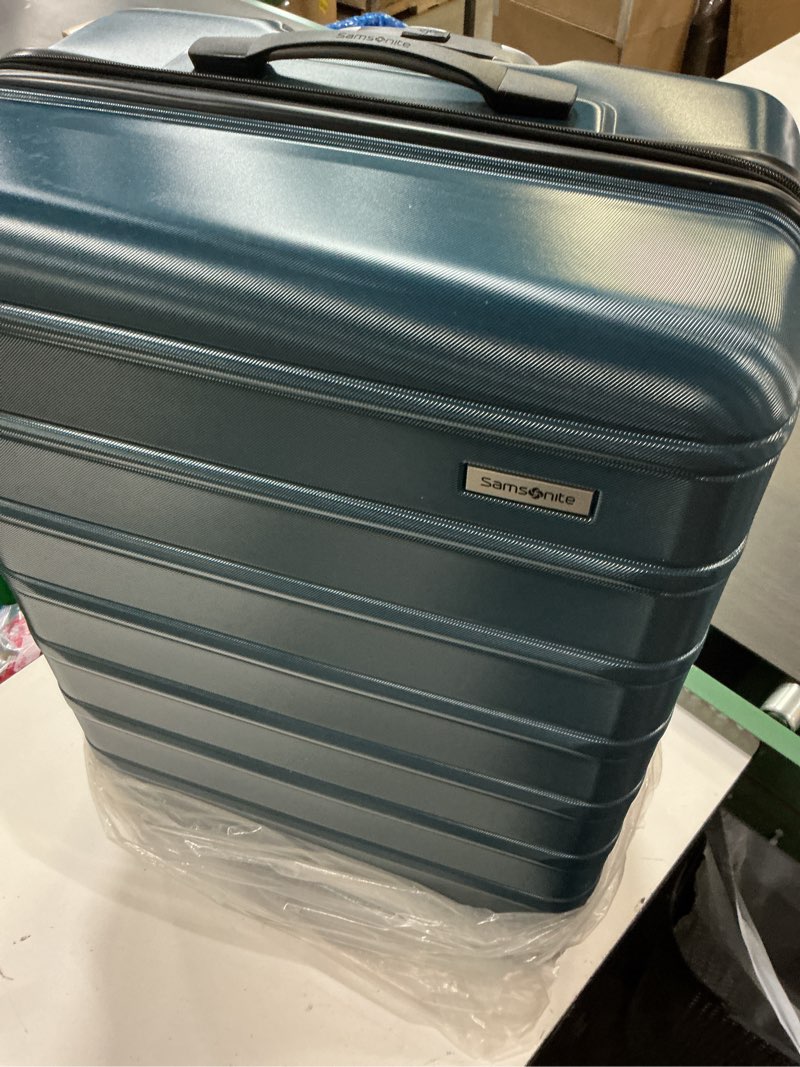 Condition photo showing New/Like New for samsonite omni 2 hardside 2 piece set - includes global carry-on & large checked suitcases - 360° dual spinner wheels - integrated tsa lock & expansion - amazon exclusive - nova teal 2-piece set (carry-on/large) nova teal