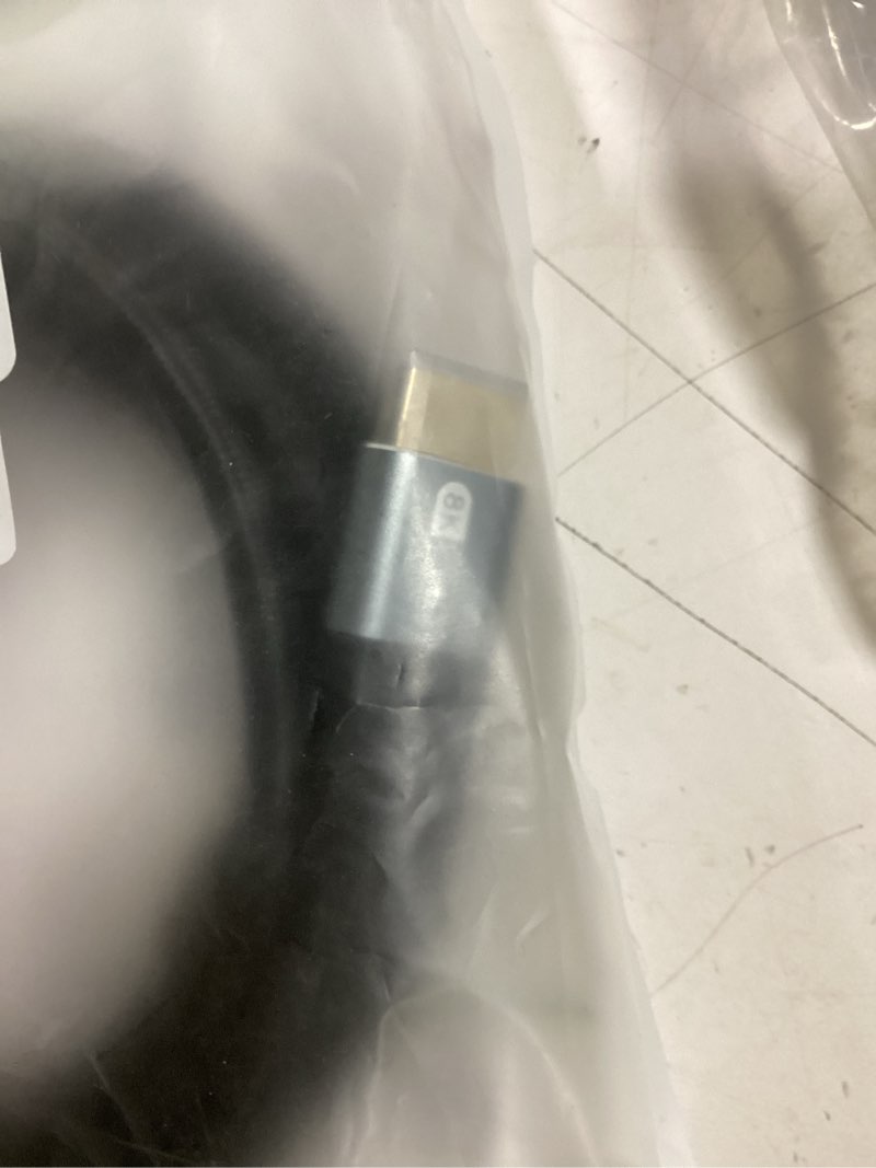 Condition photo showing Good Condition for hdmi cable 10 ft 8k 2.1 hdmi 48gbps ultra high speed stable hdmi cord-8k@60hz 4k@120hz braided nylon compatible for monitor/tv/ps5 4 3/laptop/xbox series x/projector/blu-ray players 10ft/3m bidirectional