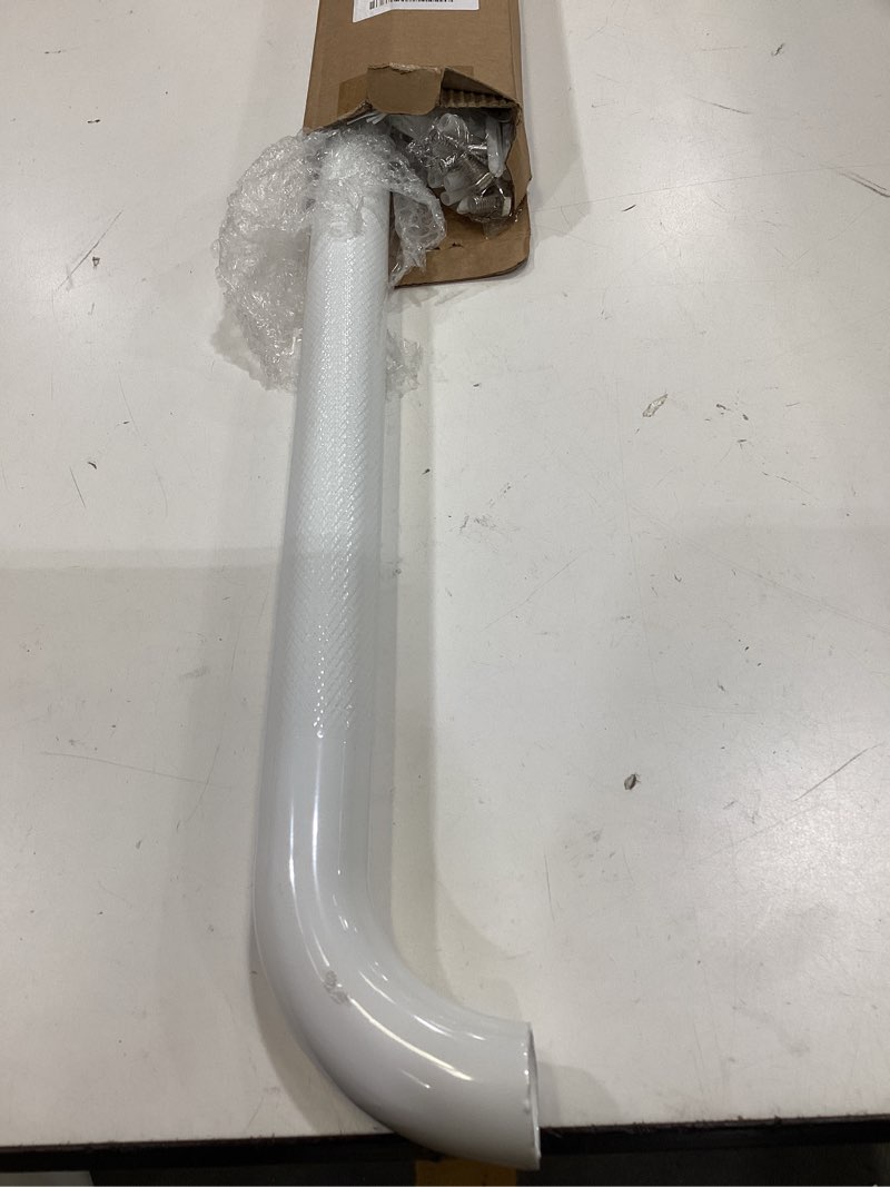 Condition photo showing As Is for 24 inch anti slip shower grab bar oil rubbed white 1.25" diameter,munzong bathroom grab bar, knurled bathroom balance bar,safety hand rail support handicap elderly senior assist bath handle 24 inch white