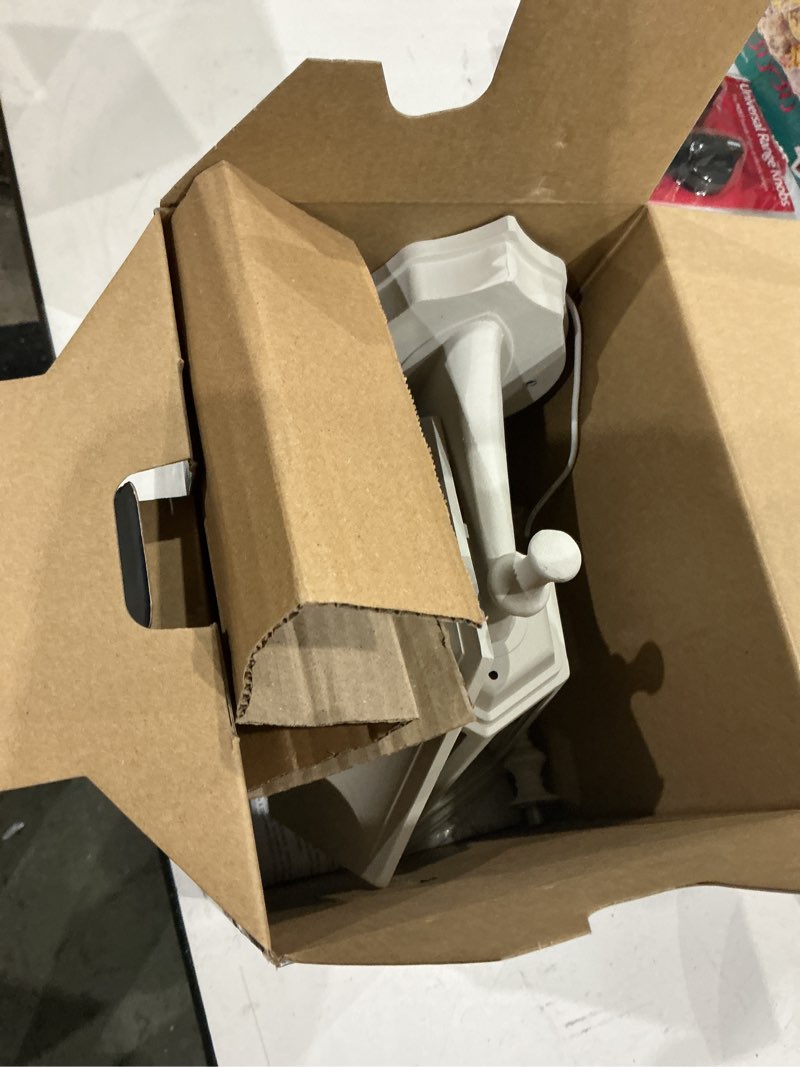 Condition photo showing As Is for project source eastbend 14-inches h white hardwired outdoor wall light