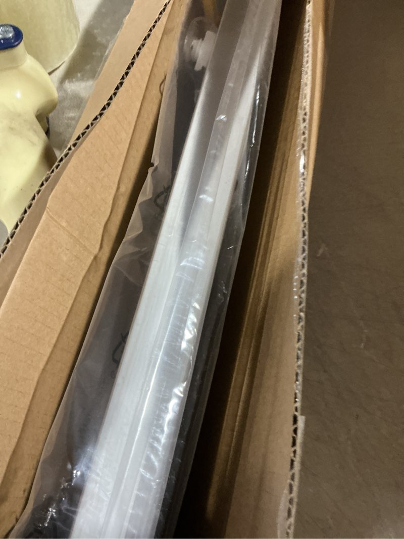 Condition photo showing As Is for lazblinds cordless cellular shades, no tools no drill blackout honeycomb shades pleated blinds for windows, 39" w x 64" h, silver white blackout-silver white 39'' w x 64'' h