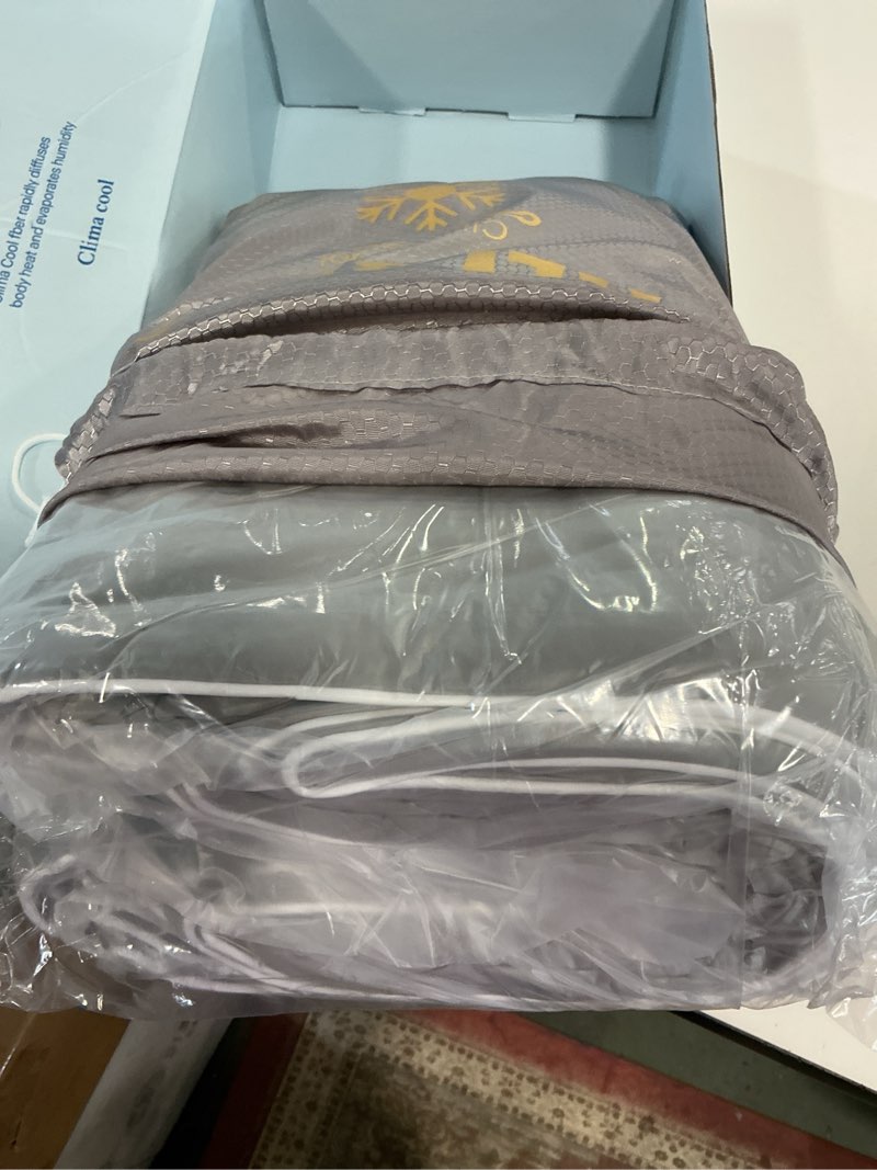 Condition photo showing Good Condition for Topcee Cooling Blanket (90"x90"Queen Size) for Sweats Absorbs Heat to Keep Adults Cool on Warm Nights, Q-Max 0.5 for Hot Sleepers, Ultra-Cool Lightweight Blanket for Bed 00-grey 90"×90"