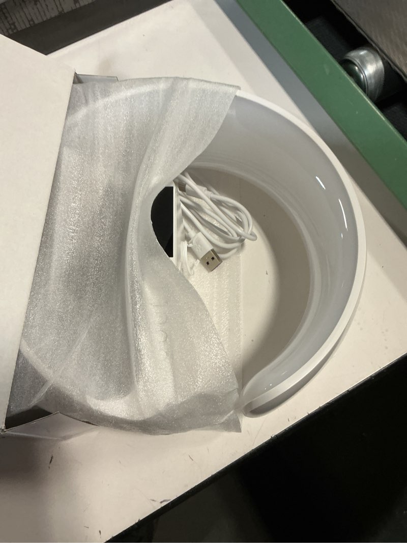 Condition photo showing Good Condition for Smart Lamp with Wireless Charger & Bluetooth Speaker, 4-in-1 Multifunctional Desk Light, App Control, Night Light, Alarm Clock for Home, Office, Bedroom Decor (White)