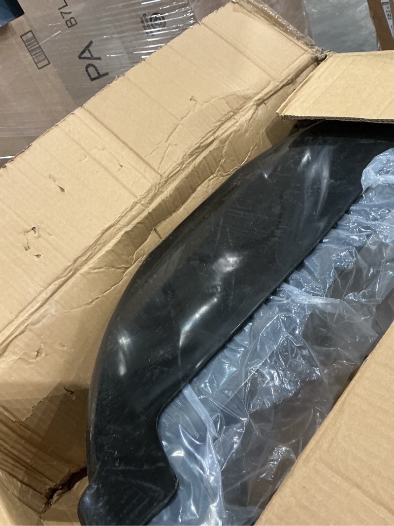 Condition photo showing As Is for ecotric 2 pcs trailer fenders w/steps compatible with 13" diameter wheels tires single-axle trailers plastic fenders black