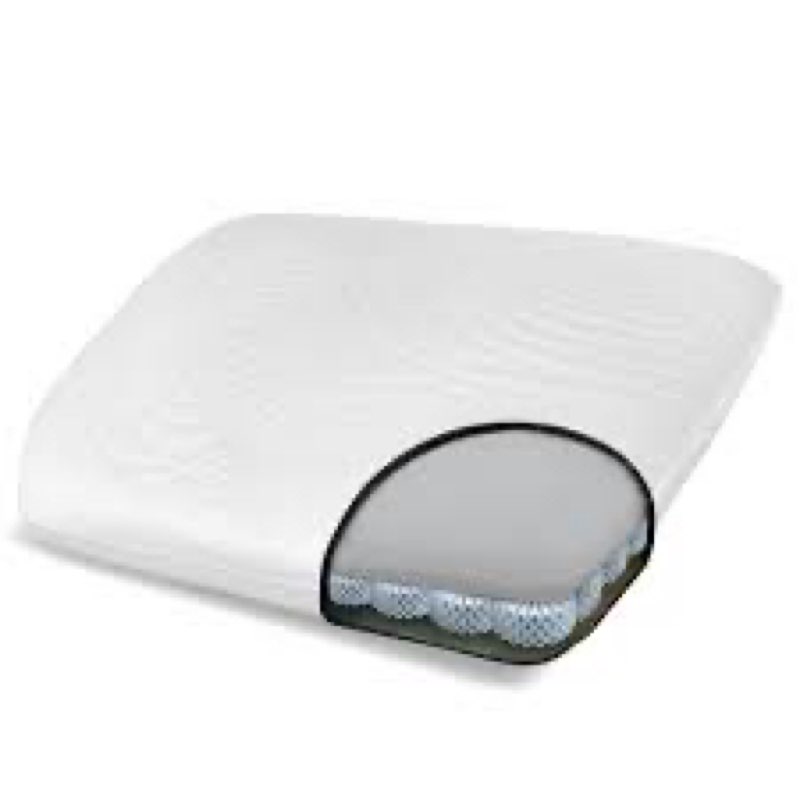 dormeo true evolution bed pillow - low profile flat cooling pillow with breathable technology, for stomach and back sleepers