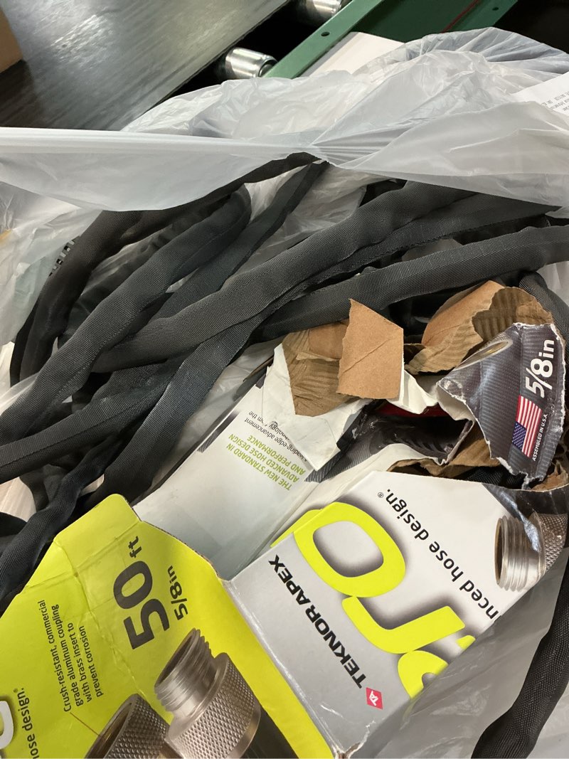 Condition photo showing As Is for zero-g teknor apex 5/8-in x 50-ft premium kink free woven gray hose