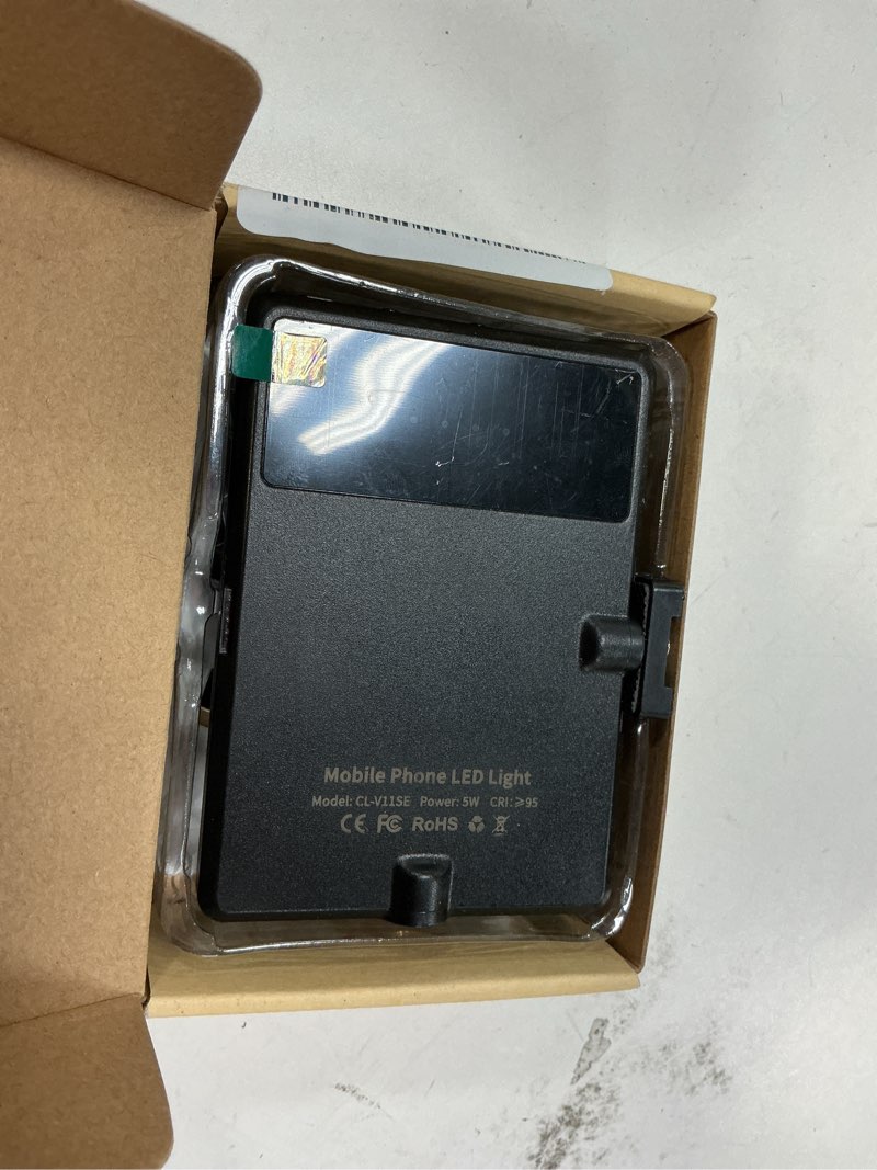 Condition photo showing Good Condition for Selfie Light, Phone Light with Front & Back Clip, 60 LED Portable Light with 3 Modes, 5000mAh Rechargeable Video Light for Phone, iPhone, IPad, Laptop, TikTok, Makeup, Live Stream, Vlog Black