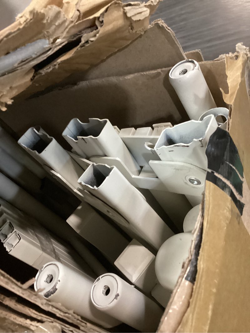 Condition photo showing Good Condition for Metal Platform King Bed Frame with Headboard Sturdy Steel Slats Support No Box Spring Needed Easy Assembly White King White