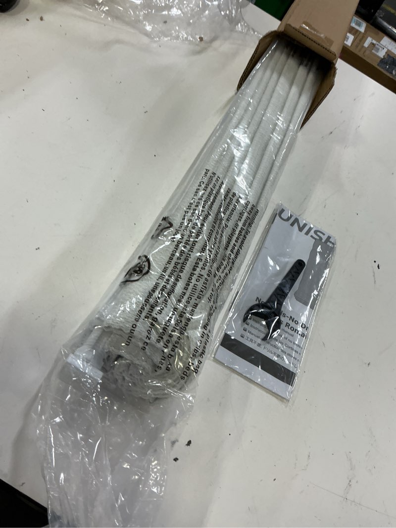 Condition photo showing Good Condition for no tools no drill cordless roman shades for indoor windows 100% blackout, for window size 33" w × 48" h white white 33" w × 48" h
