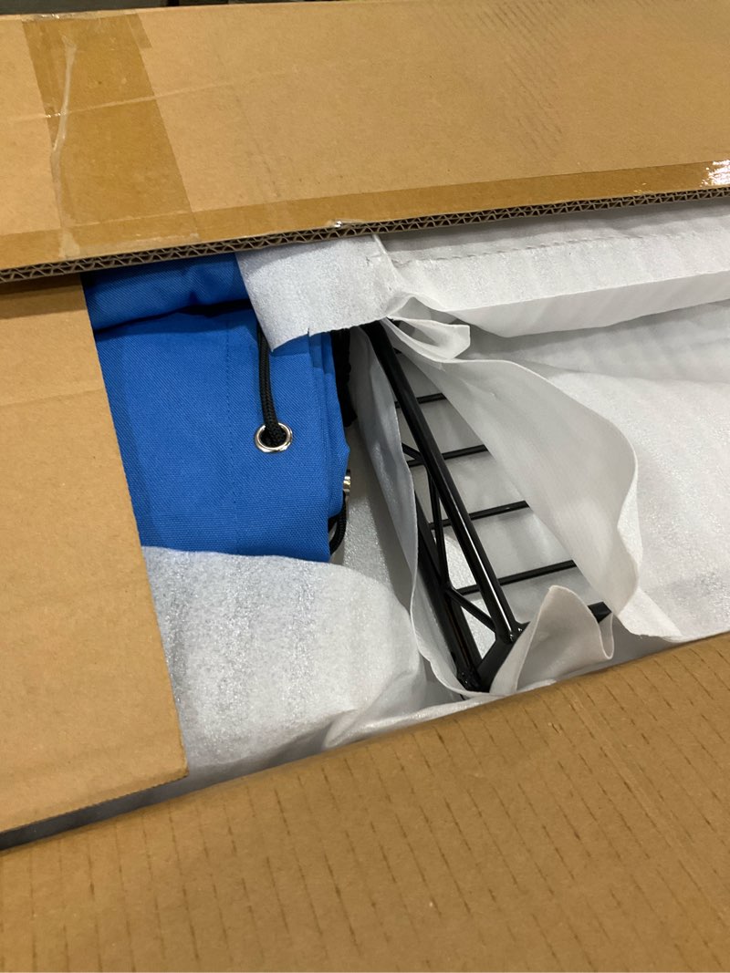 Condition photo showing Good Condition for garage sports equipment organizer - vertical ball storage rack with 3 heavy duty bags (blue) - metal frame organizer for balls and outdoor gear. home gym storage organizer. yoga workout organizer.