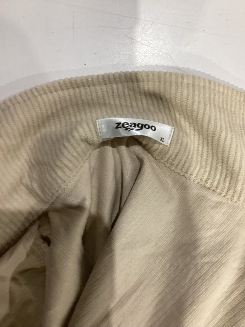 Condition photo showing Good Condition for zeagoo womens fashion cropped corduroy shackets button down jackets tops fall trendy lightweight long sleeve shirts apricot x-large