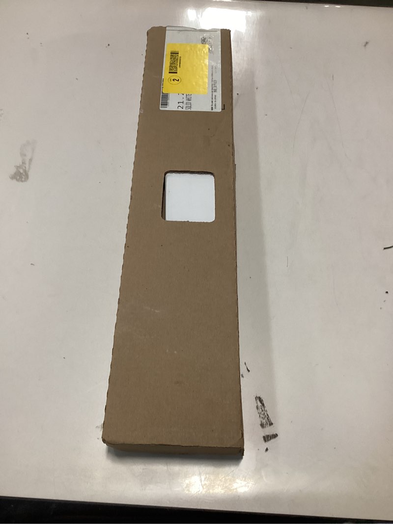 Condition photo showing New/Like New for 21 in. W x 4 in. H Vanity Sidesplash, Engineered Stone Side Splash for Bathroom Vanity Top, Universal Size Bathroom Sidesplash in Aristo White