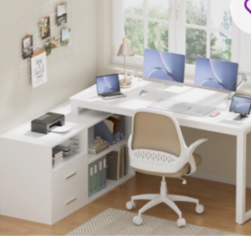 Reversible L-Shape Desk INCOMPLETE 