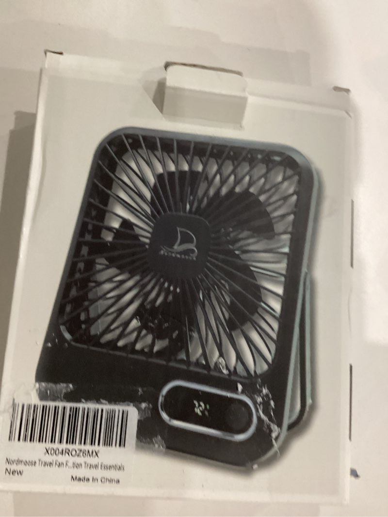 Condition photo showing Good Condition for Cruise Ship Approved Fan – Up To 16 Hours Battery Life, USB Rechargeable, Battery-Powered Travel Fan for Sleeping – Magnetic Hook Included for Easy Hanging on Cabin Walls & Ceilings