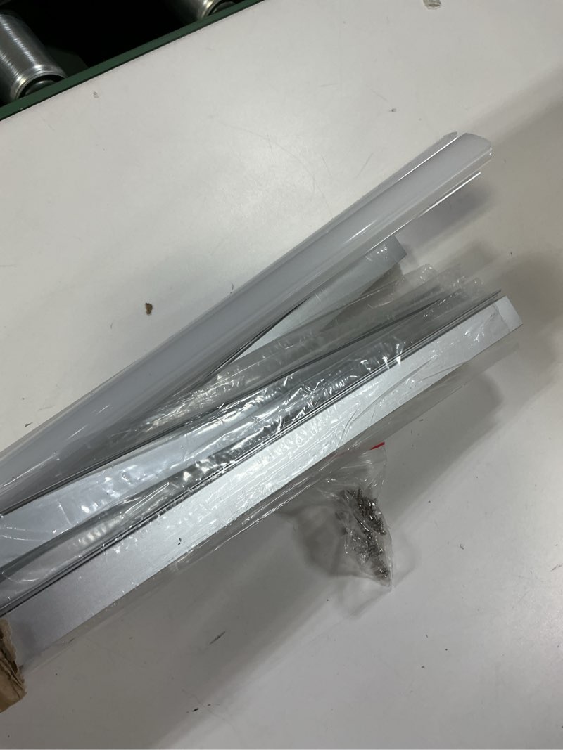 Condition photo showing Good Condition for hunhun 10-Pack 3.3ft/1Meter U Shape LED Aluminum Channel System with Milky Cover, End Caps and Mounting Clips, Aluminum Profile for LED Strip Light Installations, Very Easy Installation