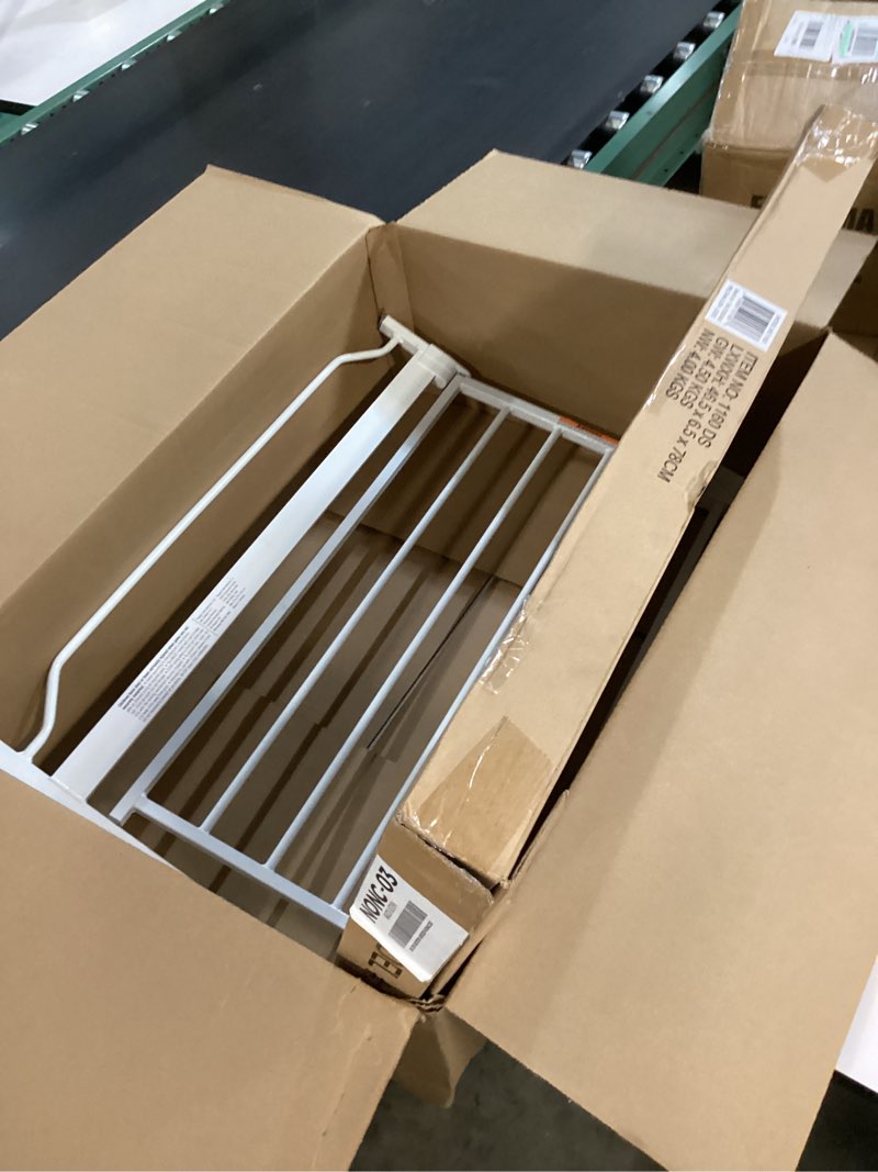 Condition photo showing As Is for Regalo Safety 38" Baby Gate for Doorways & Bottom of Stairs, Pressure Mount Design for Babies, Toddlers & Pets, Tested & Safe for 30 Years, American Designed, American Owned, White White 29-38.5"W x 30"H