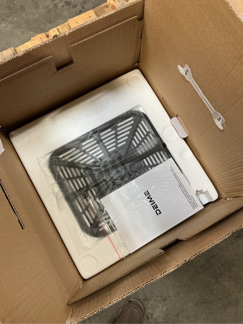 Condition photo showing New/Like New for DEIME Air Fryer 10.2 QT Oilless 1700W Large Capacity Oven Air Fryers Healthy Cooker with 10 Preset, Large AirFryer for Families Visual Cooking Window, Non-Stick Basket, Included Recipe