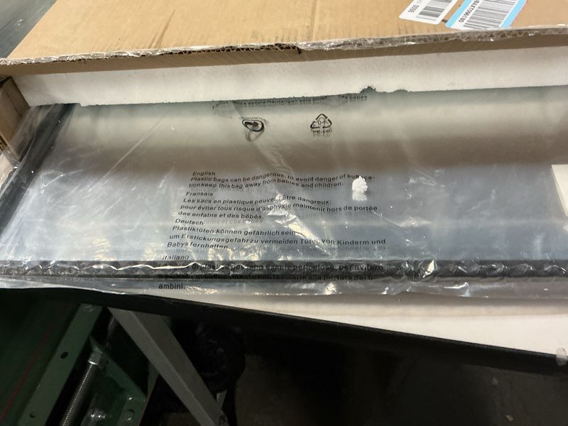 Condition photo showing Good Condition for Arched Mirror for Wall, 22"x30" Black Arch Bathroom Vanity Mirror, Metal Floral Frame Decorative Arch Wall Mirror, Matte Black Arched Mirror for Washroom, Bedroom, Entryway, Living Room Black 30"L x 20"W