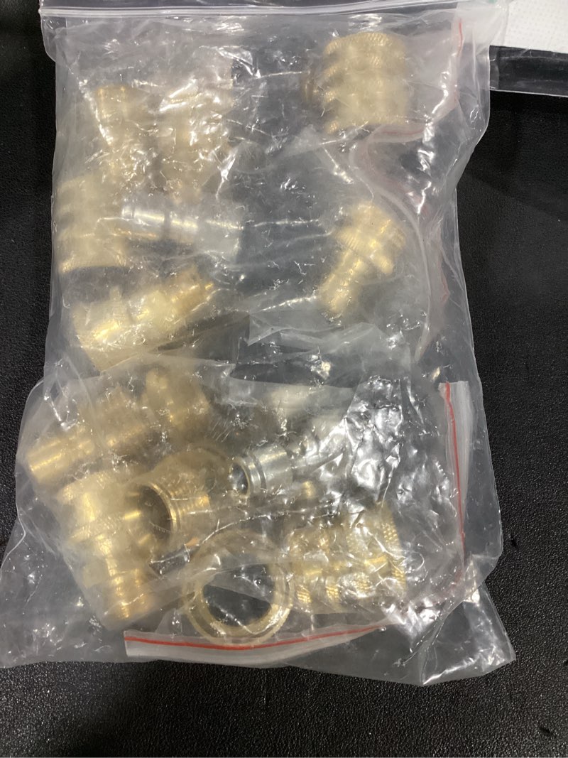 Condition photo showing As Is for 16 packs pressure washer adapter set quick disconnect kit 3/8 inch to quick release plug m22 swivel to 1/2 inch quick connect hose fittings kit 3/4 inch swivel female male for garden hoses