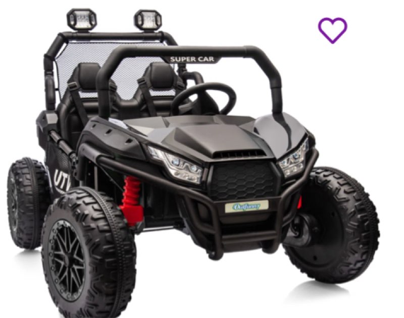 24V 10Ah Ride on Toy, 4WD 2-Seater Electric Ride on Car UTV for Big Kids with Remote, 4*200W Motors