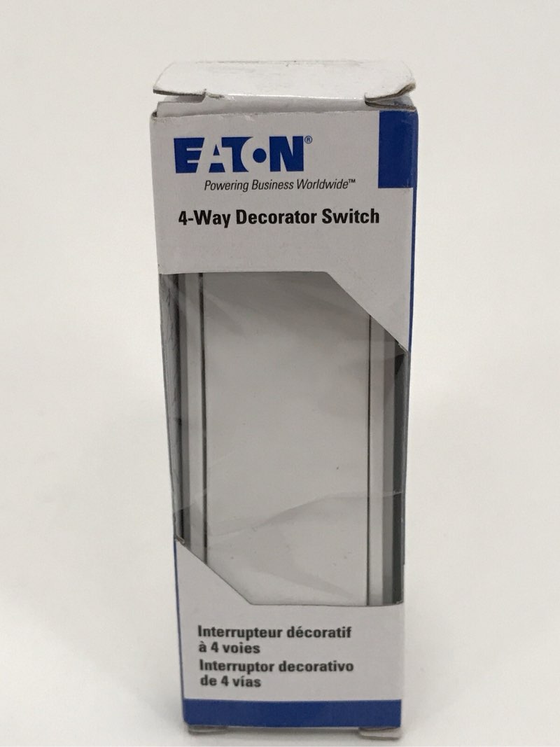 Eaton 7504W-SP-L 15-Amp, 120-Volt Standard Grade 4-Way Decorator Switch, White