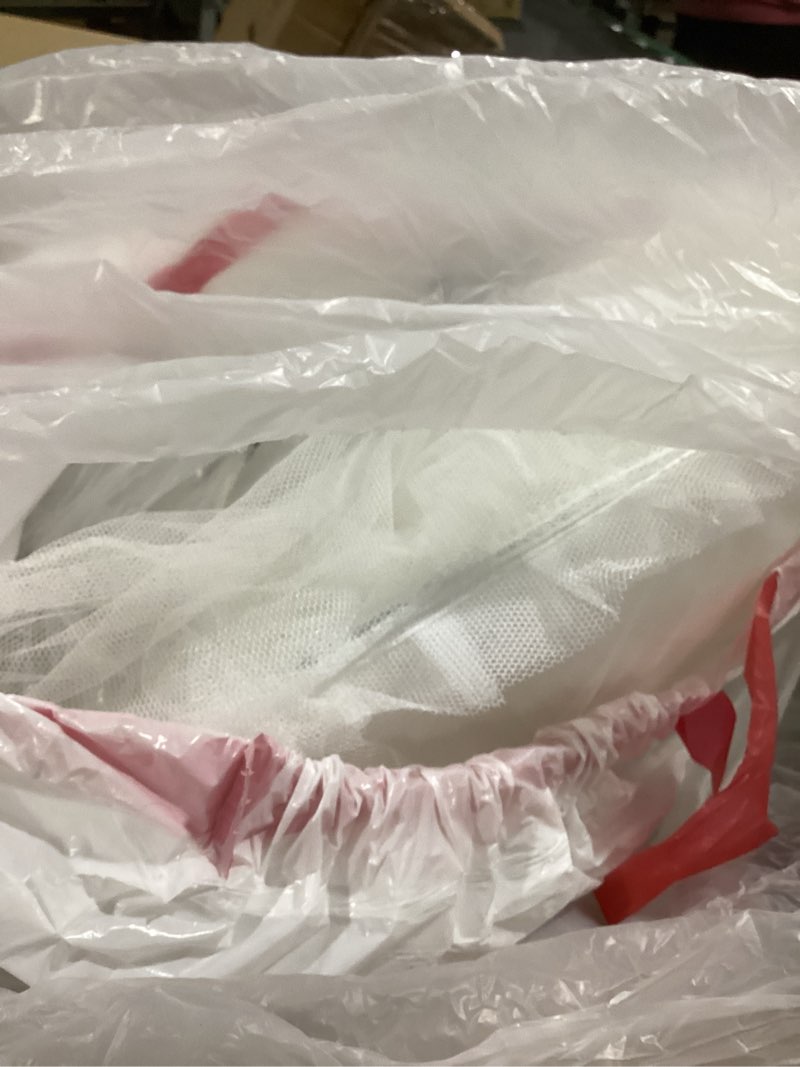 Condition photo showing Good Condition for VETHIN Princess Bed Canopy for Girls Double Layer Sheer Mesh Dome Elegant Lace Mosquito Net Bed Curtain for Full Queen King Bed with led Stars String Lights(White/White)