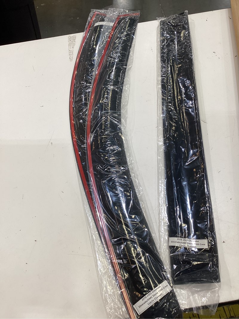 Condition photo showing Good Condition for window visors rain guards for 2019-2026 chevy silverado/gmc sierra 1500 crew cab, out-channel window vent wind deflectors visors shades for 20-26 silverado/sierra 2500hd 3500hd crew cab